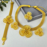 Fashion Necklace Earring Bracelet Ring Set