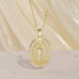 European And American Style Madonna Statue Necklace A Niche