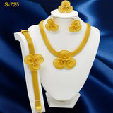 Fashion Necklace Earring Bracelet Ring Set