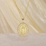 European And American Style Madonna Statue Necklace A Niche