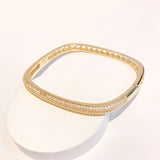 Square-Set Diamond Bracelet With A Sparkling Galaxy Design For Women