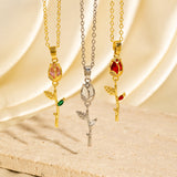 Necklace With A Personalized Tulip Flower Design