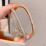 Square-Set Diamond Bracelet With A Sparkling Galaxy Design For Women
