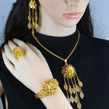 Lady's Copper-plated Gold Jewelry Suit