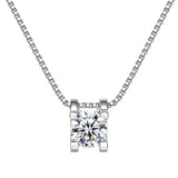 Mosang Diamond Bullhead Pendant Women's Pure Silver Necklace