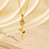 Necklace With A Personalized Tulip Flower Design