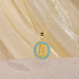 European And American Style Madonna Statue Necklace A Niche