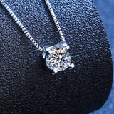 Mosang Diamond Bullhead Pendant Women's Pure Silver Necklace