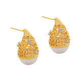 High-end, Light-luxury Waterdrop Pearl Stud Earrings
