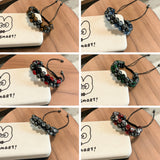 Natural Tigers Eye Braided Double-Layer Bracelet