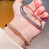 Square-Set Diamond Bracelet With A Sparkling Galaxy Design For Women