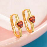 Geometric Zircon Ear Clips For Women