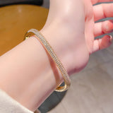 Square-Set Diamond Bracelet With A Sparkling Galaxy Design For Women