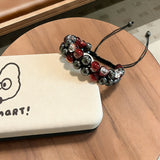 Natural Tigers Eye Braided Double-Layer Bracelet