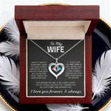 Two-tone Waterdrop And Heart Pendant Necklace