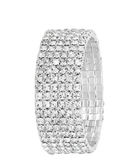 Silver Tone Crystal Bangle