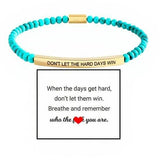 4mm Gold Bead Bracelet With Stainless Steel Curved Tube And Laser Engraving