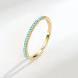 Fashionable Full Diamond Tail Stacked Single Row Ring