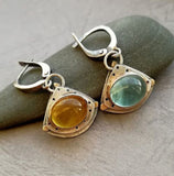 New Natural Cats Eye Stone Vintage Earrings