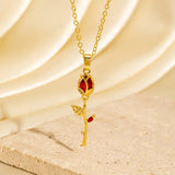 Necklace With A Personalized Tulip Flower Design