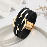 Cross Leather Women Bracelet Cuff Bangle
