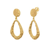 Hollow Waterdrop Pendant Gold Earrings Fashionable Style