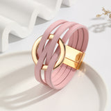 Cross Leather Women Bracelet Cuff Bangle