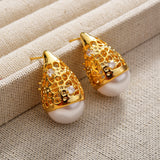 High-end, Light-luxury Waterdrop Pearl Stud Earrings
