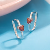 Geometric Zircon Ear Clips For Women