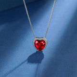 Womens Heart-Shaped Pendant Stud Earrings And Ring Set