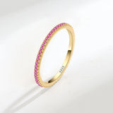 Fashionable Full Diamond Tail Stacked Single Row Ring