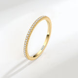 Fashionable Full Diamond Tail Stacked Single Row Ring