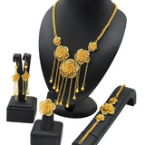 Lady's Copper-plated Gold Jewelry Suit