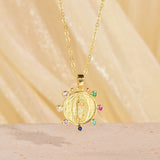 European And American Style Madonna Statue Necklace A Niche