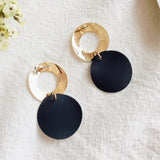Hot Sale Simple Hollow Metal Round Pendant Earrings for Women Geometric Circle Dangle Earrings Jewelry Wholesale Orecchini