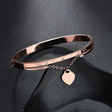 New Fashion Classic Women's Bracelet Silver Color Gold Bangles for Women Rose Gold Rhinestone Bracelet Cuff Trendy Jewelry Gifts