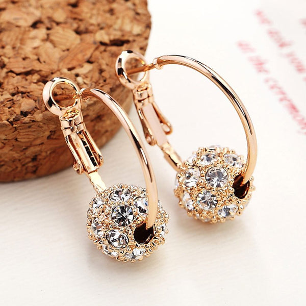 Earrings fashion jewelry crystal ball earrings