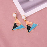 X&P New Fashion Round Dangle Drop Korean Earrings For Women Geometric Round Heart Gold Earring Wedding 2020 kolczyki Jewelry