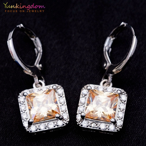 Champagne Square Crystal Zircon
